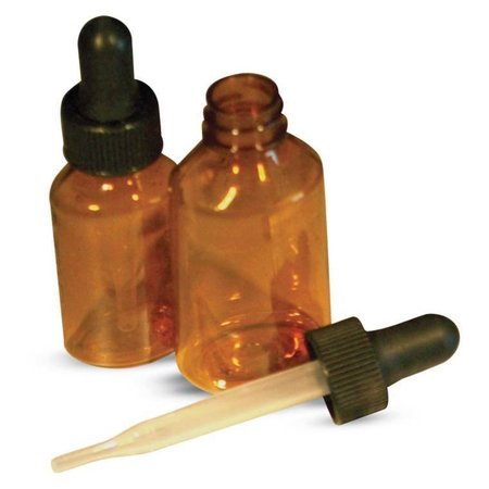 OASIS Amber Plastic Dropper Bottle, 2oz, 48 Per Case DB2CS